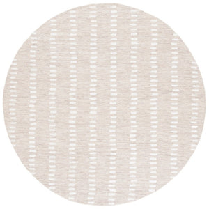 Safavieh Abstract Hand Tufted Wool Chenille Rug Neutral Beige Ivory for Modern Living Rooms 5'-0" x 5'-0" ABT498B-5R