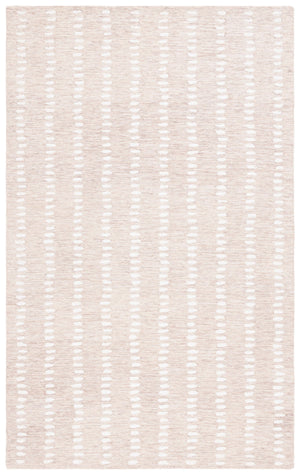 Safavieh Abstract Hand-Tufted Round Rug In Beige Ivory With Abstract Dash Motif, Wool-Chenille Blend Elegance 3'-0" x 3'-0" ABT498B-3R