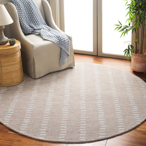 Safavieh Abstract Hand-Tufted Beige Ivory Area Rug — Wool-Chenille-Cotton Low Pile, Modern Abstract Charm 3'-0" x 3'-0" ABT498B-3SQ