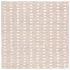 Safavieh Abstract Hand-Tufted Beige Ivory Area Rug — Wool-Chenille-Cotton Low Pile, Modern Abstract Charm 3'-0" x 3'-0" ABT498B-3SQ