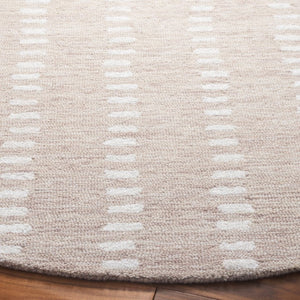 Safavieh Abstract Hand Tufted Wool Chenille Rug Neutral Beige Ivory for Modern Living Rooms 7'-0" x 7'-0" - A ABT498B-7R