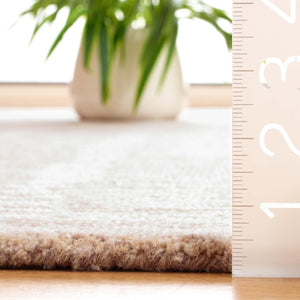 Safavieh Abstract Hand Tufted Wool Chenille Rug Neutral Beige Ivory for Modern Living Rooms 7'-0" x 7'-0" - B ABT498B-7SQ