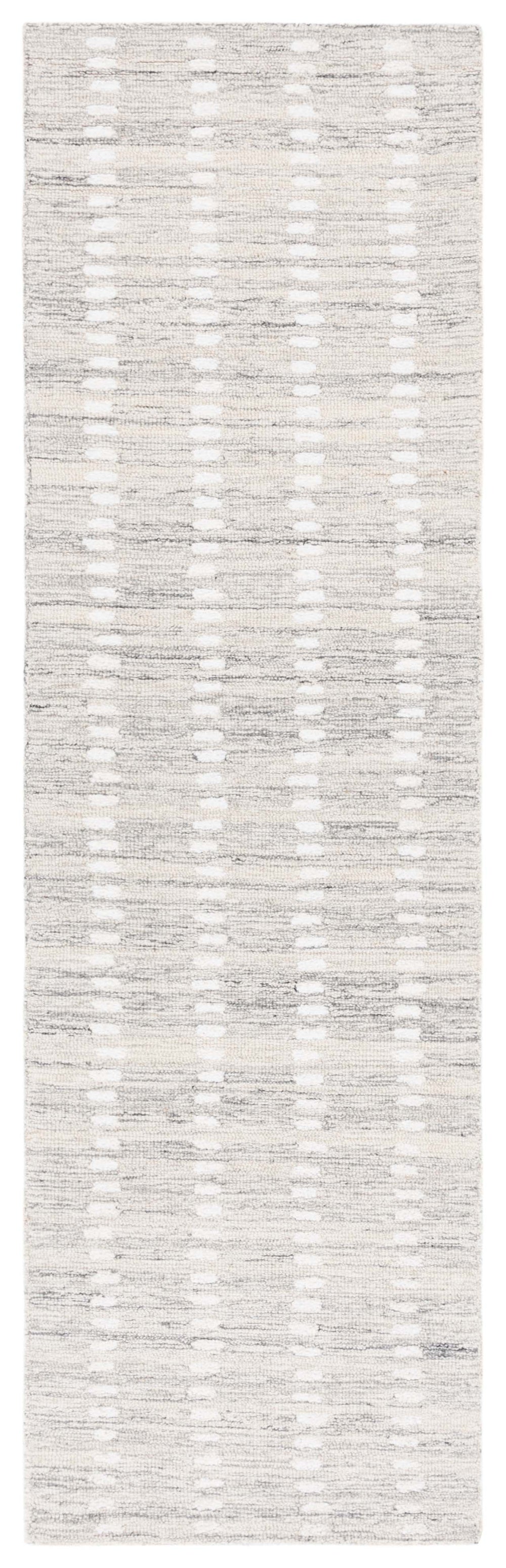 Safavieh Abstract Hand-Tufted 9X12 Silver Ivory Rug – Plush 70% Wool Abstract Geometric Design For Living Spaces ABT498G-9