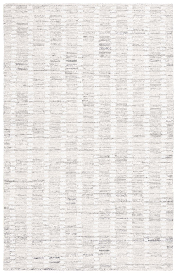 Safavieh Abstract Hand-Tufted 9X12 Silver Ivory Rug – Plush 70% Wool Abstract Geometric Design For Living Spaces ABT498G-9