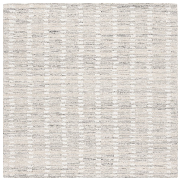 Safavieh Abstract Hand-Tufted 9X12 Silver Ivory Rug – Plush 70% Wool Abstract Geometric Design For Living Spaces ABT498G-9