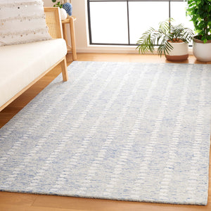 Safavieh Abstract Hand-tufted Area Rug In Grey And Ivory - Modern Luxury For Your Living Space, 9x12 Feet Blue ,Ivory 70% Wool,20% Chenil,10% Cotton Abt498m-25