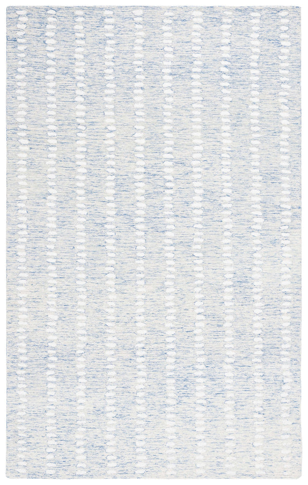 Safavieh Abstract Hand-tufted Area Rug In Grey And Ivory - Modern Luxury For Your Living Space, 9x12 Feet Blue ,Ivory 70% Wool,20% Chenil,10% Cotton Abt498m-25