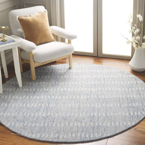 Safavieh Abstract Hand-tufted Area Rug In Grey And Ivory - Modern Luxury For Your Living Space, 9x12 Feet Blue ,Ivory 70% Wool,20% Chenil,10% Cotton Abt498m-25