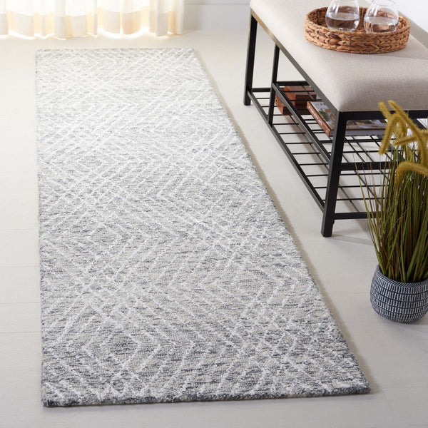 Safavieh Abstract 499 ABT499 Hand Tufted Modern Rug Grey / Ivory ABT499F-6SQ