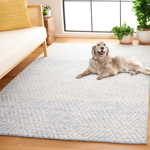 Safavieh Abstract 499 ABT499 Hand Tufted Modern Rug Blue / Ivory ABT499M-6SQ