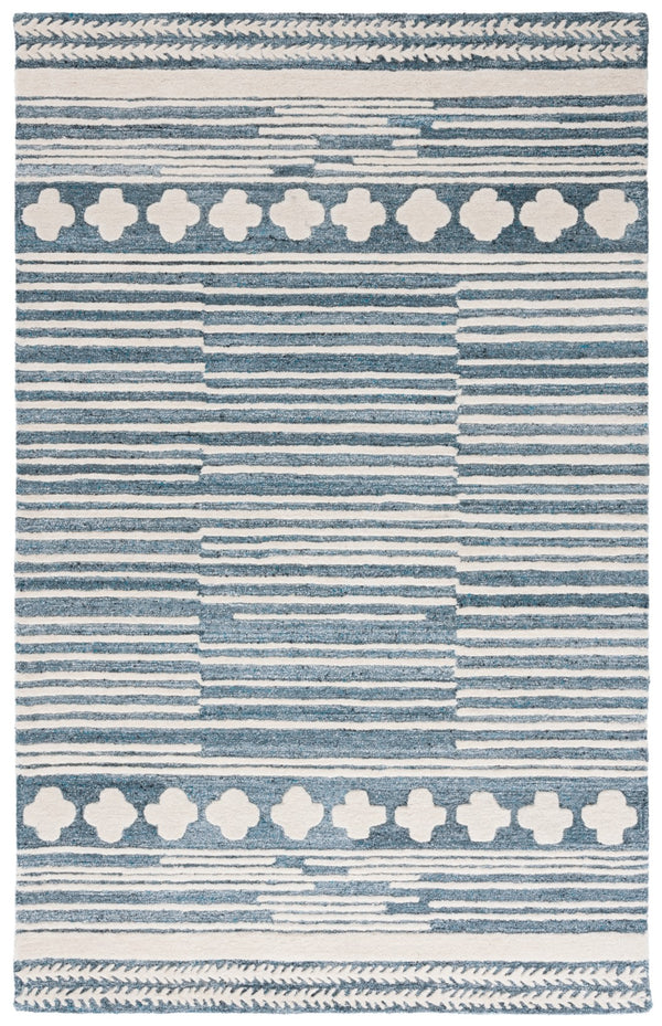Safavieh Abstract 559 Hand Tufted Contemporary Rug Grey / Ivory 60% Wool, 30% Polyester, 10% Cotton