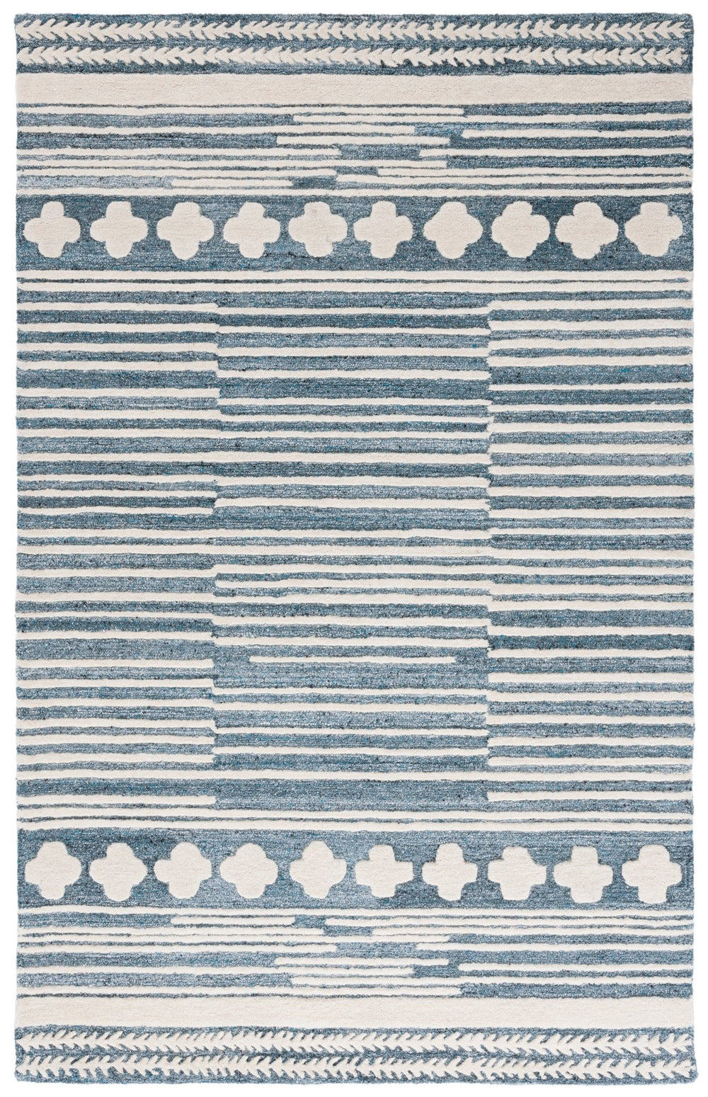 Safavieh Abstract Chic Hand-tufted Area Rug In Grey And Ivory - Modern Elegance For Your Home Décor Grey ,Ivory 60% Wool,30% Polyester,10% Cotton Abt559f-6r