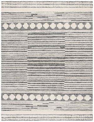 Safavieh Abstract 559 Hand Tufted Contemporary Rug Black / Ivory 80% Wool, 20% Cotton