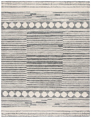 Safavieh Abstract Chic Hand-tufted Area Rug In Grey And Ivory - Modern Elegance For Your Home Décor Black ,Ivory 80% Wool,20% Cotton Abt559z-6r