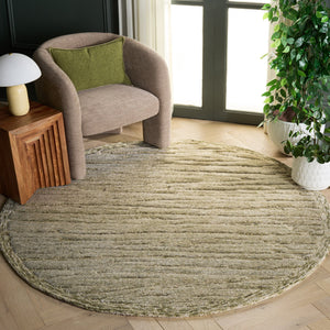 Safavieh Abstract Hand‑Tufted Green Ivory Rug, 80% Wool 20% Cotton, Low Pile 1/2" For Living Room Warmth 5'-0" x 8'-0" ABT560Y-5