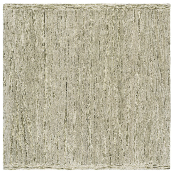 Safavieh Abstract Hand-Tufted Green Ivory Area Rug — Wool-Cotton Low-Profile Square Rug For Modern Spaces 6'-0" x 6'-0" ABT560Y-6SQ