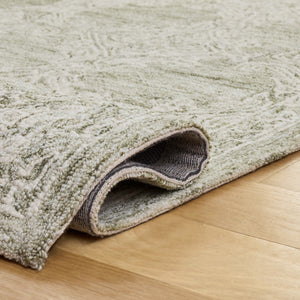 Safavieh Abstract Hand-Tufted Green & Ivory Runner Rug, Wool-Cotton Low Pile, Durable Hallway Accent Rug 2'-3" x 8'-0" ABT561Y-28