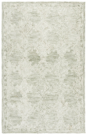 Safavieh Abstract Hand-Tufted Green & Ivory Runner Rug, Wool-Cotton Low Pile, Durable Hallway Accent Rug 2'-3" x 8'-0" ABT561Y-28