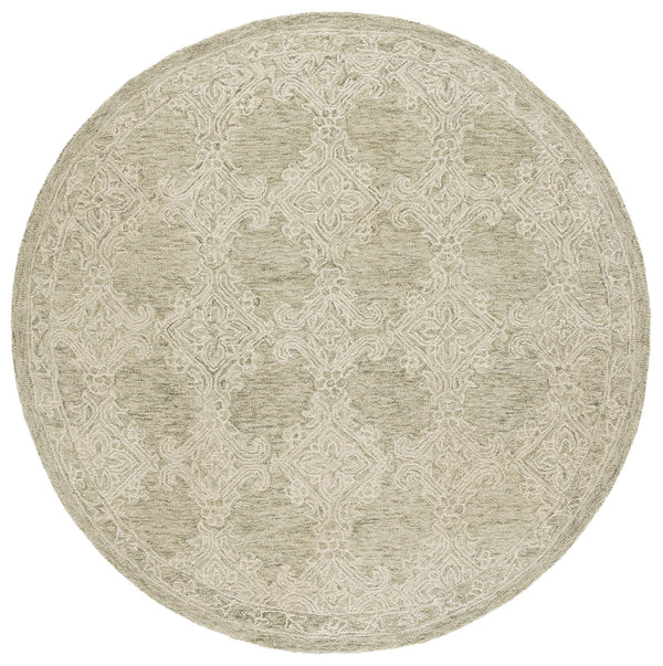 Safavieh Abstract Hand-Tufted Green & Ivory Runner Rug, Wool-Cotton Low Pile, Durable Hallway Accent Rug 2'-3" x 8'-0" ABT561Y-28