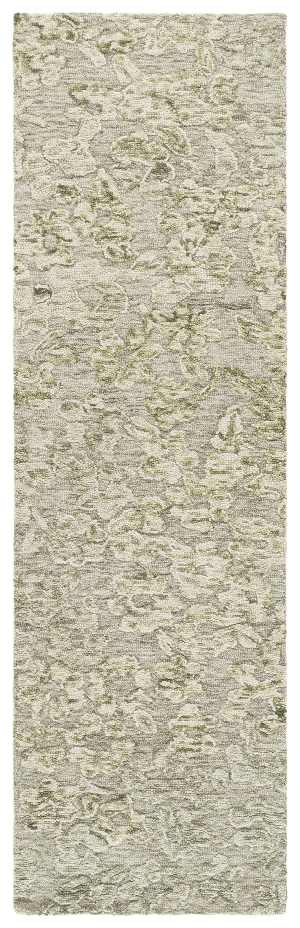 Safavieh Abstract Hand‑Tufted Green And Ivory Round Rug, Wool‑Cotton Blend, Modern Floral Minimalist Centerpiece 6'-0" x 6'-0" ABT562Y-6R
