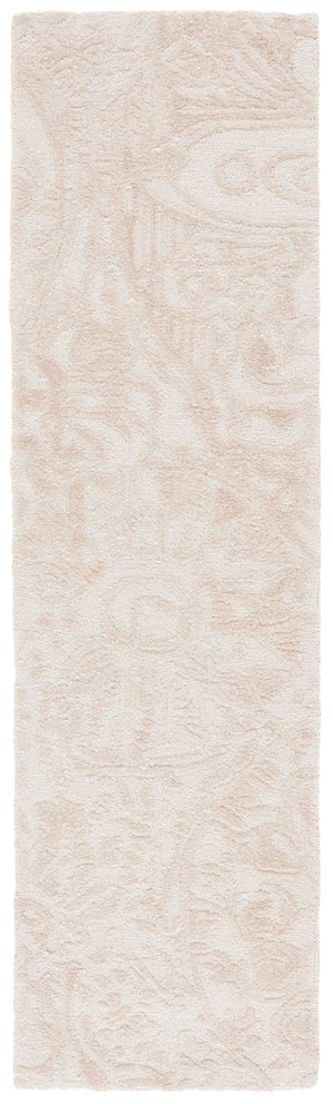 Safavieh Abstract Hand-Tufted 6Ft Round Beige Ivory Rug — Plush 1/2" Pile, Floral-Textured Wool Blend, Crafted In India ABT612B-6R