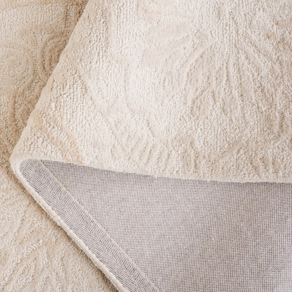 Safavieh Abstract 612 Hand Tufted Contemporary Rug Beige / Ivory 50% Wool, 15% Viscose, 25% Nylon, 10% Cotton