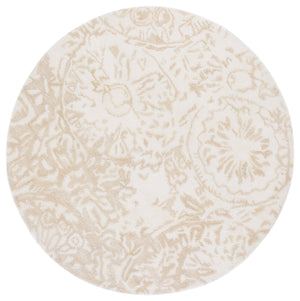 Safavieh Abstract Luxurious Hand-tufted Area Rug - Elegant Floral Design, Soft Underfoot Comfort For Your Home Beige ,Ivory 50% Wool,15% Viscose,25% Nylon,10% Cotton Abt612b-3