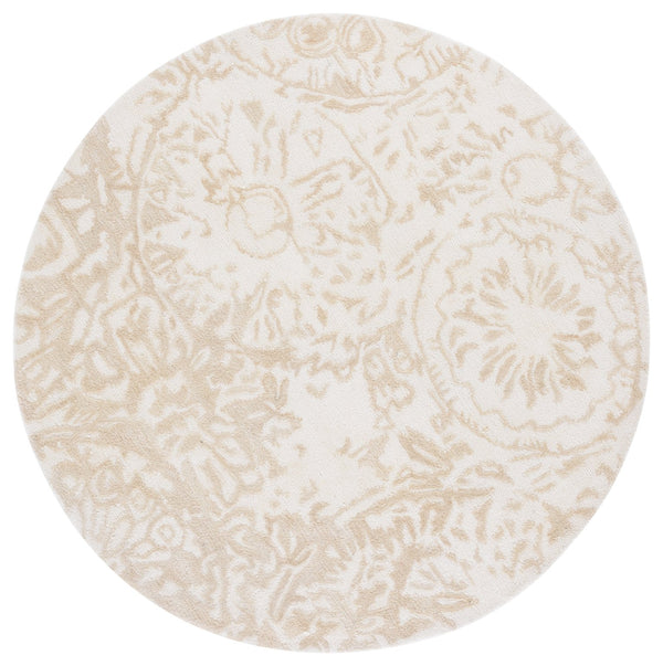 Safavieh Abstract Luxurious Hand-tufted Area Rug - Elegant Floral Design, Soft Underfoot Comfort For Your Home Beige ,Ivory 50% Wool,15% Viscose,25% Nylon,10% Cotton Abt612b-3