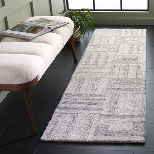 Safavieh Abstract Hand-tufted Runner Rug - Modern Geometric Design, Durable & Eco-friendly For Stylish Spaces Grey 27% Wool,27% Nylon,27% Pet,9% Viscose,10% Cotton Abt614f-28