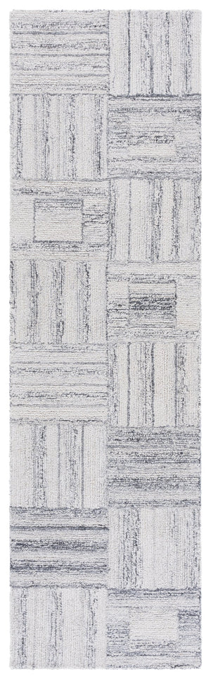 Safavieh Abstract Hand-tufted Runner Rug - Modern Geometric Design, Durable & Eco-friendly For Stylish Spaces Grey 27% Wool,27% Nylon,27% Pet,9% Viscose,10% Cotton Abt614f-28