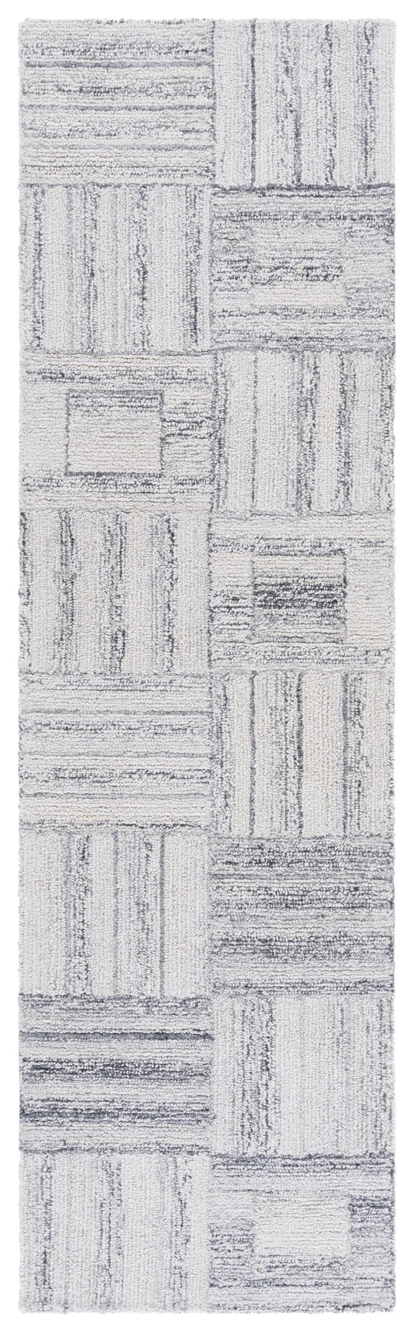 Safavieh Abstract Hand-tufted Runner Rug - Modern Geometric Design, Durable & Eco-friendly For Stylish Spaces Grey 27% Wool,27% Nylon,27% Pet,9% Viscose,10% Cotton Abt614f-28