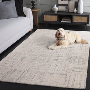 Safavieh Abstract Hand-tufted Runner Rug - Modern Geometric Design, Durable & Eco-friendly For Stylish Spaces Grey 27% Wool,27% Nylon,27% Pet,9% Viscose,10% Cotton Abt614f-5