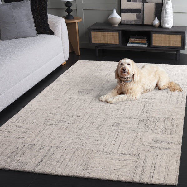 Safavieh Abstract Artisan-crafted Area Rug - Modern Geometric Design For Chic Interiors - Plush Comfort & Style Grey 27% Wool,27% Nylon,27% Pet,9% Viscose,10% Cotton Abt614f-6