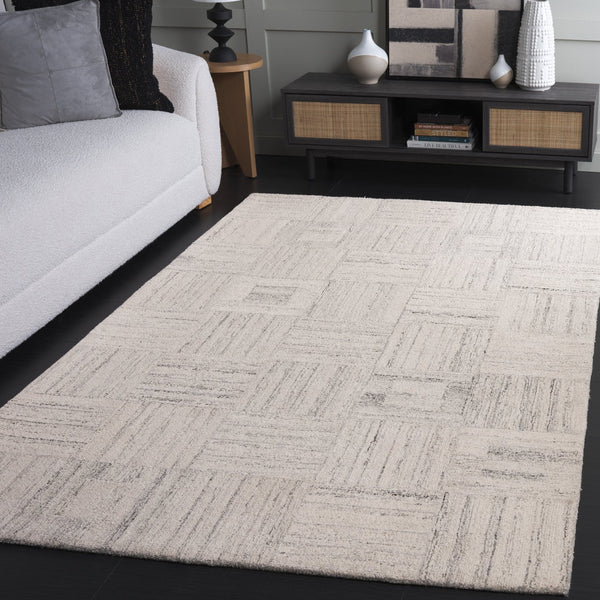 Safavieh Abstract Hand-tufted Runner Rug - Modern Geometric Design, Durable & Eco-friendly For Stylish Spaces Grey 27% Wool,27% Nylon,27% Pet,9% Viscose,10% Cotton Abt614f-5