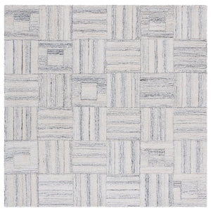 Safavieh Abstract Hand-tufted Runner Rug - Modern Geometric Design, Durable & Eco-friendly For Stylish Spaces Grey 27% Wool,27% Nylon,27% Pet,9% Viscose,10% Cotton Abt614f-6sq
