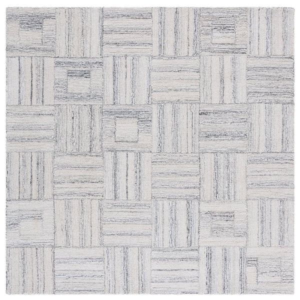 Safavieh Abstract Hand-tufted Runner Rug - Modern Geometric Design, Durable & Eco-friendly For Stylish Spaces Grey 27% Wool,27% Nylon,27% Pet,9% Viscose,10% Cotton Abt614f-6sq