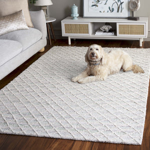 Safavieh Abstract Hand-tufted Area Rug - Elegant Diamond Trellis Design For Modern Home Décor And Comfort Green ,Ivory 27% Wool,27% Nylon,27% Pet,9% Viscose,10% Cotton Abt615y-3