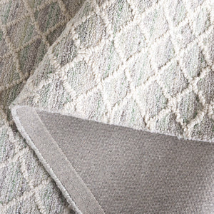 Safavieh Abstract Hand-tufted Area Rug - Elegant Diamond Trellis Design For Modern Home Décor And Comfort Green ,Ivory 27% Wool,27% Nylon,27% Pet,9% Viscose,10% Cotton Abt615y-3