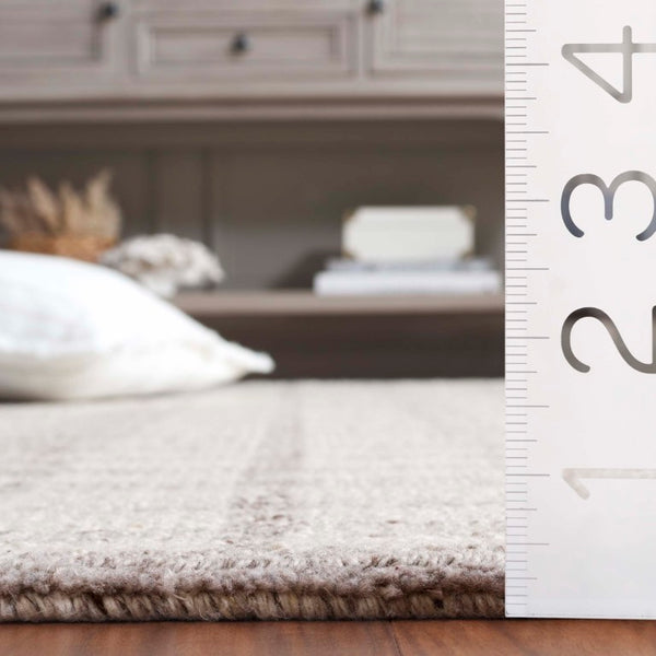 Safavieh Abtstract Hand Tufted Wool Viscose Plaid Rug Ivory Silver Transitional Bedroom Accent ABT648B-4