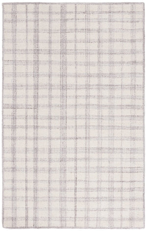 Safavieh Abtstract Hand Tufted Wool Blend Area Rug Ivory Silver Plaid for Living Room ABT648B-5