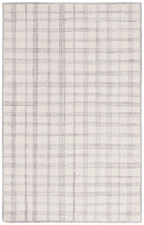 Safavieh Abtstract Hand Tufted Wool Blend Area Rug Ivory Silver Plaid for Living Room ABT648B-5