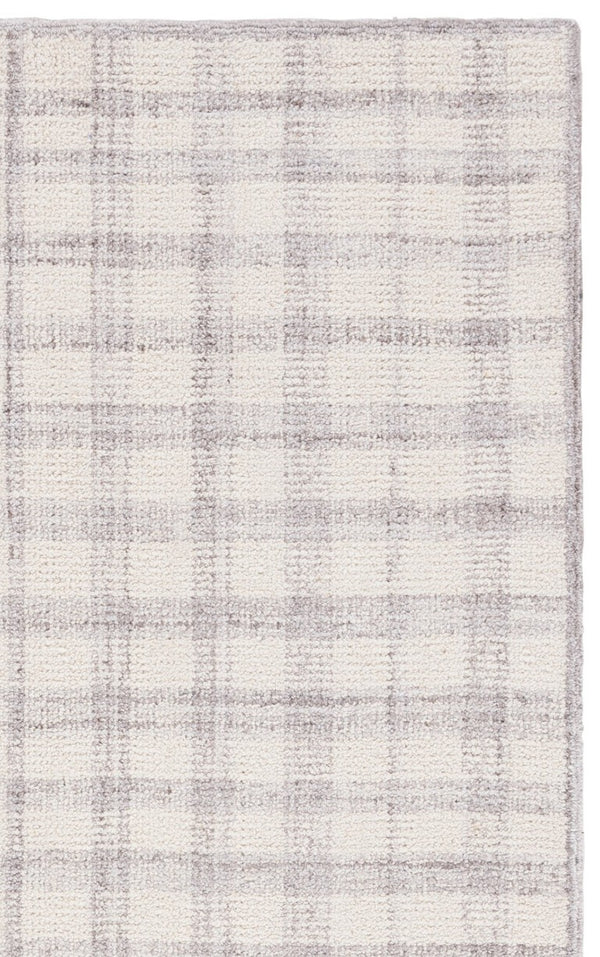 Safavieh Abtstract Hand Tufted Wool Blend Area Rug Ivory Silver Plaid for Living Room ABT648B-5