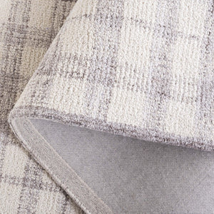 Safavieh Abtstract Hand Tufted Wool Plaid Area Rug Ivory Silver Soft Pile Living Room ABT648B-6
