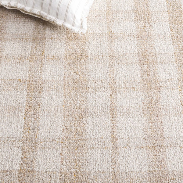 Safavieh Abstract Hand Tufted Wool Plaid Area Rug Ivory Gold Tones for Living Room Decor ABT648D-4