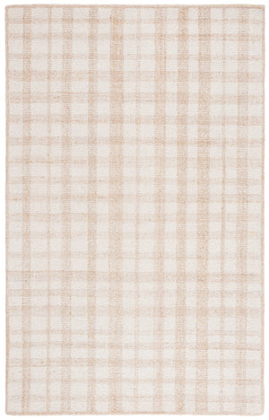 Safavieh Abstract Hand Tufted Wool Viscose Plaid Rug in Ivory Gold for Modern Living Spaces ABT648D-5