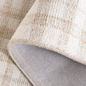 Safavieh Abstract Hand Tufted Wool Viscose Area Rug Plaid Ivory Gold Living Room Bedroom ABT648D-6