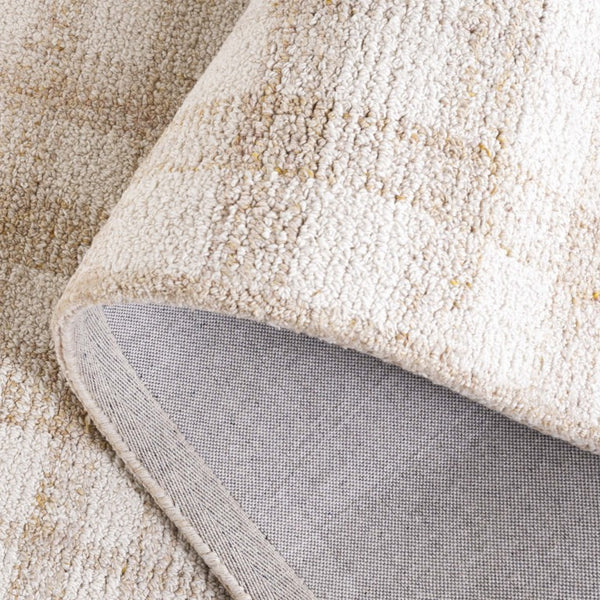 Safavieh Abstract Hand Tufted Wool Viscose Area Rug Plaid Ivory Gold Living Room Bedroom ABT648D-6