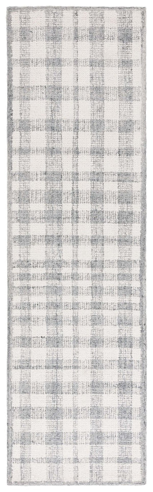 Safavieh Abstract Plaid Wool Viscose Hand Tufted Runner Rug for Hallway or Bedroom ABT648F-28
