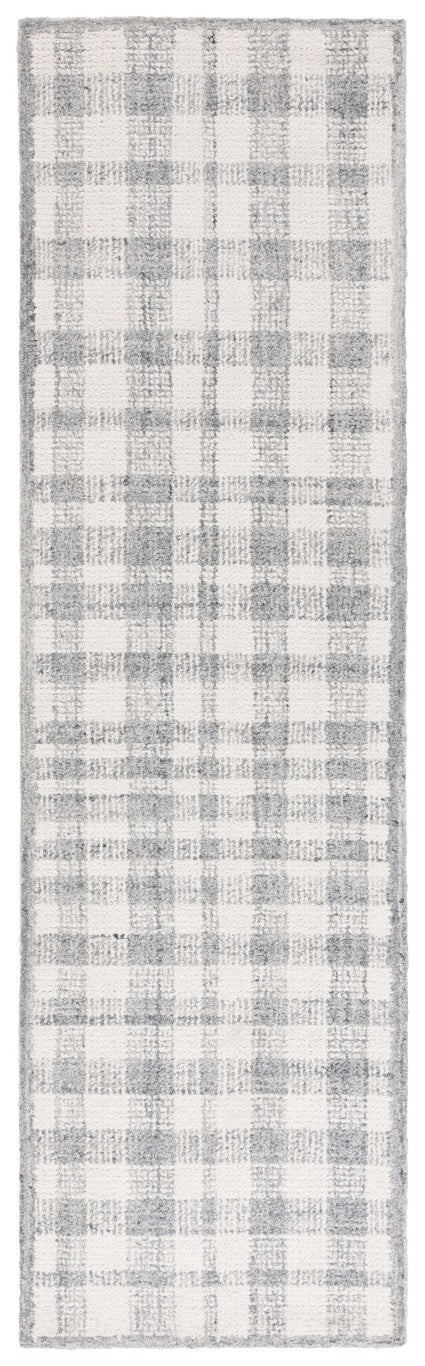 Safavieh Abstract Plaid Wool Viscose Hand Tufted Runner Rug for Hallway or Bedroom ABT648F-28