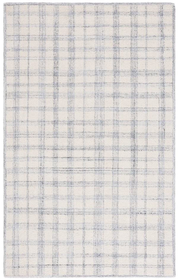 Safavieh Abstract Hand Tufted Wool Viscose Area Rug Ivory Grey Plaid for Living Room ABT648F-6